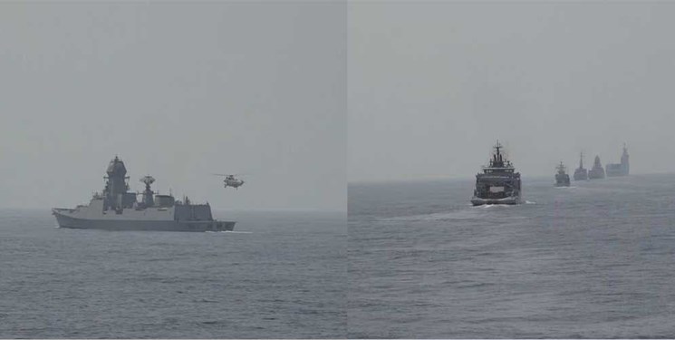سومین روز رزمایش دریایی آیونز| اجرای عملیات جستجو و نجات قایق غرق شده
